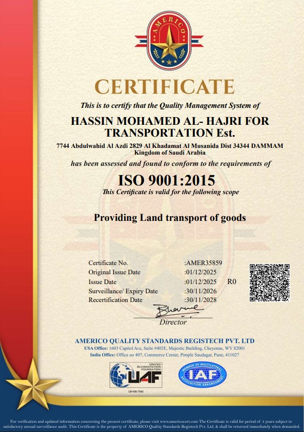 ISO 9001:2015 Certificate